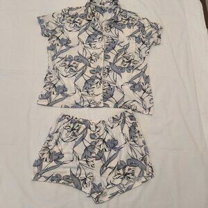 Nicole Miller  Floral Sleeveless Top and Shorts pajama Set Size XL